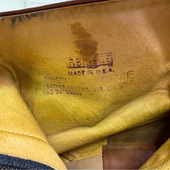 Abilene Men’s 8.5 Side Zip Cowboy Western Ankle Boots Leather Tan Stampede Rodeo - Picture 8 of 13